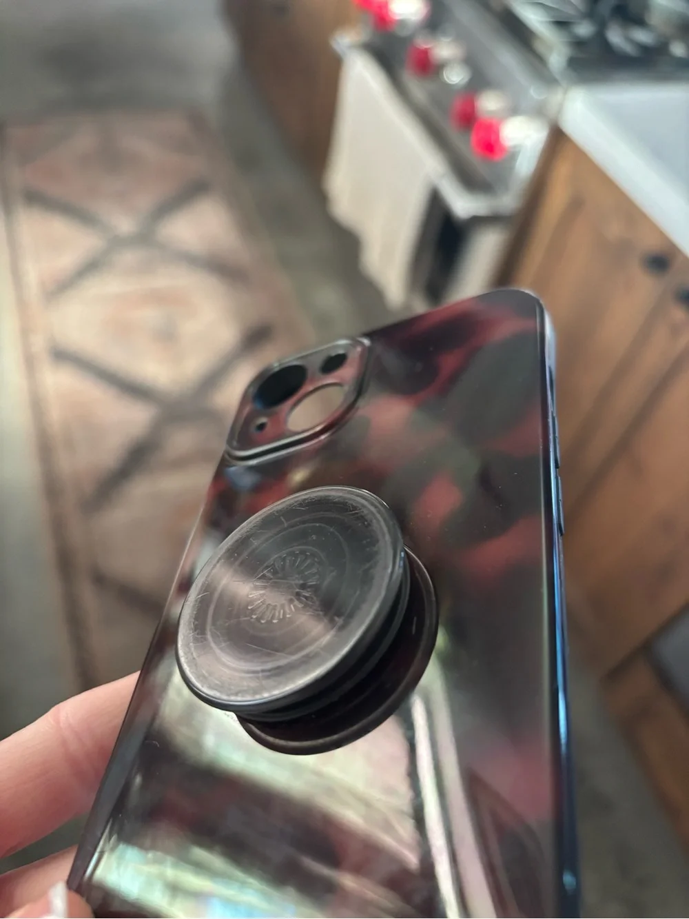 iPhone 13 Case with PopSocket -  Tortoise Shell
